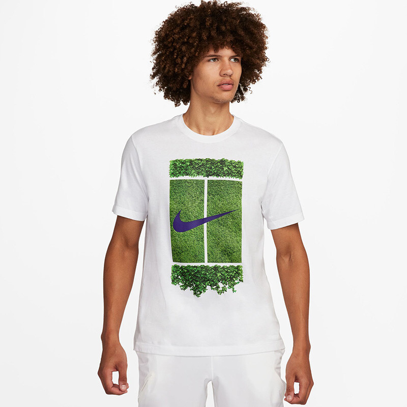 Nike Court Graphic Tee (M) (White)
