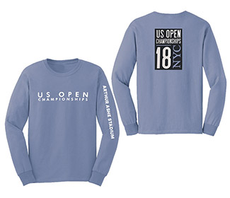 US Open '18 Block Letter L/S (M) Blue