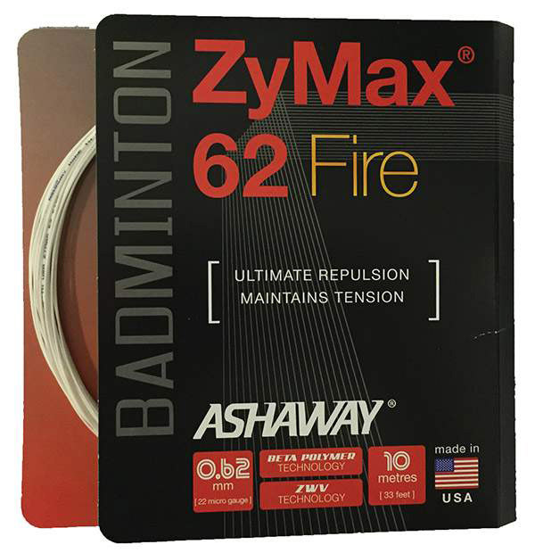 Ashaway Zymax 62 Fire Badminton (White)