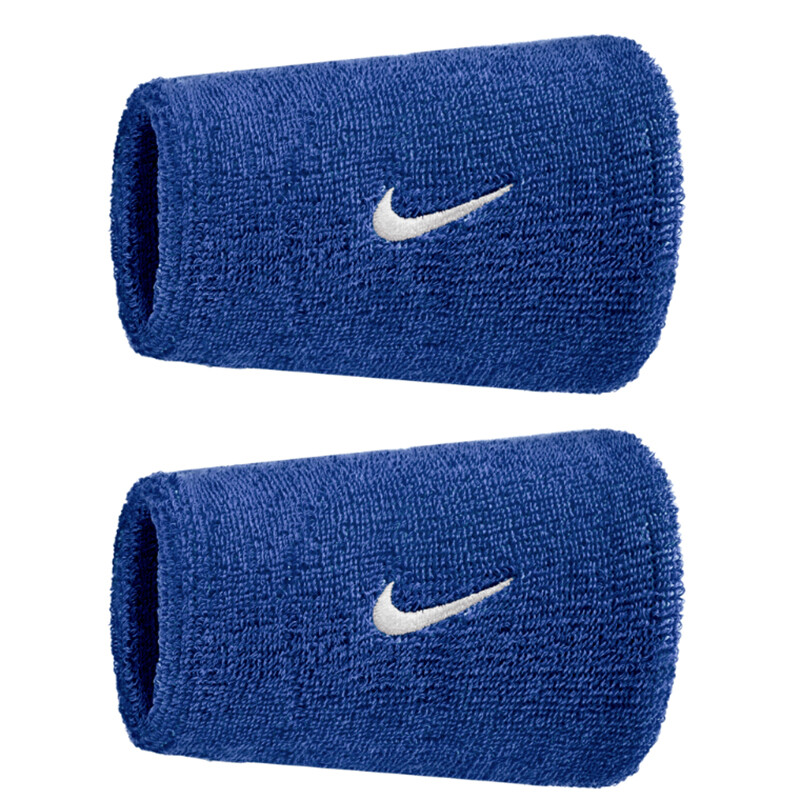 Nike Swoosh Classic Doublewide Wristbands (2x) (Game Royal)