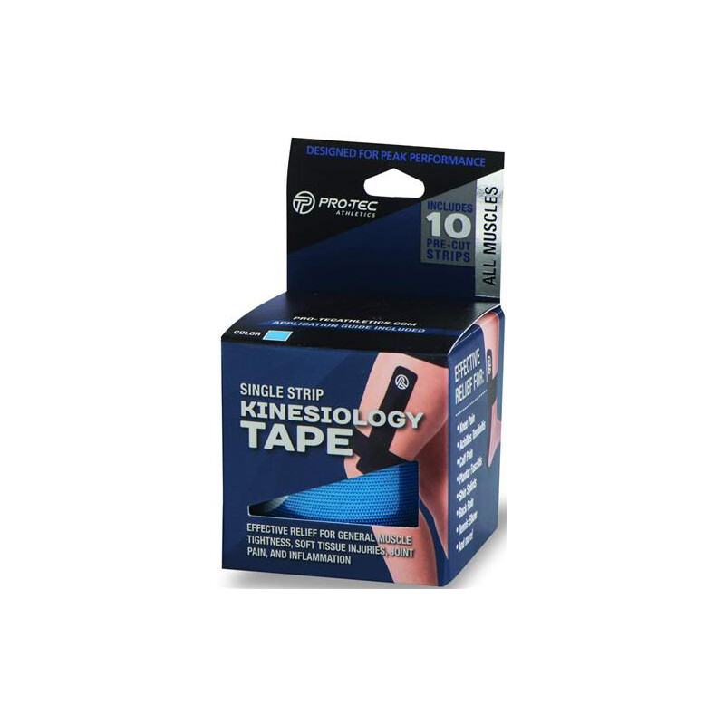 Pro-Tec Single Strip Kinesiology Tape (10x)(Blue)