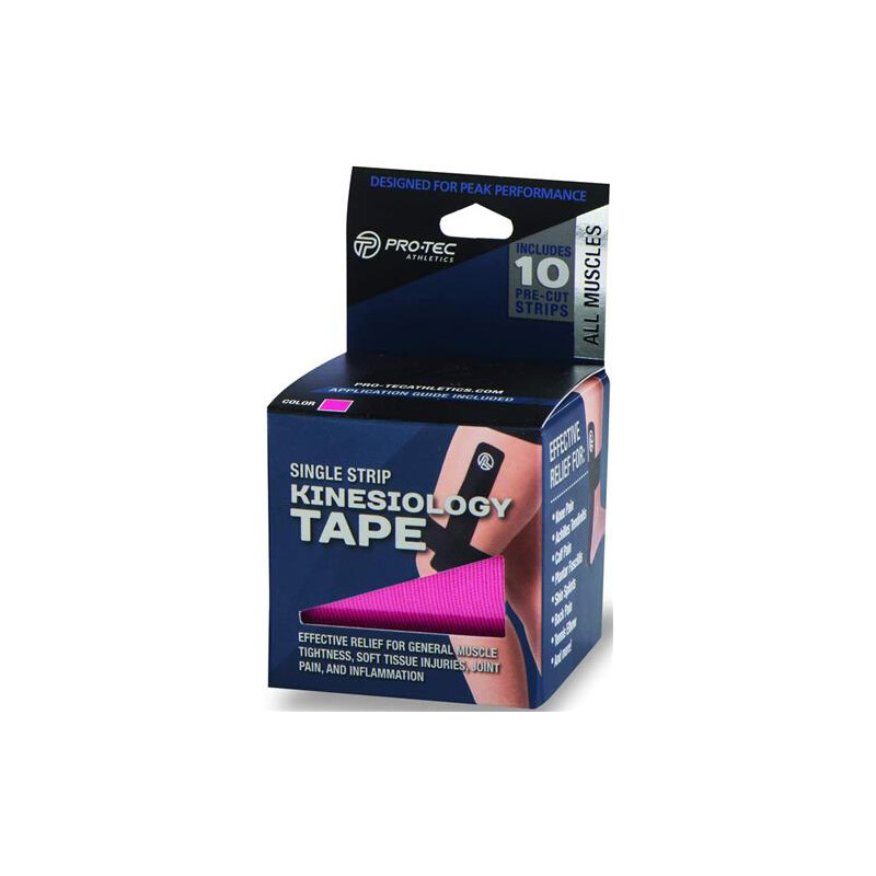 Pro-Tec Single Strip Kinesiology Tape (10x)(Pink)