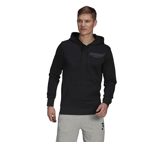 adidas Tennis Graphic Hoodie (M) (Black)