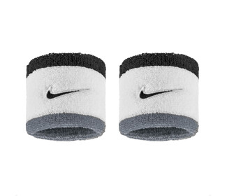 Nike Swoosh Classic Wristbands (2x) (White/Grey/Black)