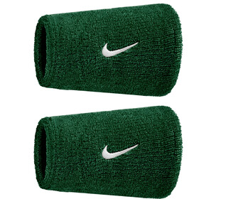 Nike Swoosh Classic Doublewide Wristbands (2x) (Gorge Green)