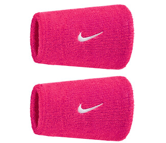 Nike Swoosh Classic Doublewide Wristbands (2x) (Vivid Pink)